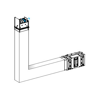 Schneider Electric Canalis KS Canalis ML - elleboog - omhoog - custom - neutrale binnenzijde - 1000a