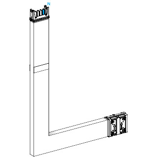 Schneider Electric Canalis KS Canalis ML - elleboog - omhoog - custom - brandscherm - 250a