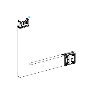 Schneider Electric Canalis KS Canalis ML - elleboog - omhoog - custom - neutrale binnenzijde - 400a