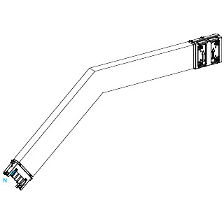 Schneider Electric Canalis KS Canalis - elleboog - omlaag - A,B - M to M - speciale hoek - 40