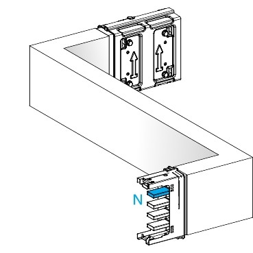 Schneider Electric Canalis KS Canalis - zed - naar links, dan rechts - B - M to M - 400a
