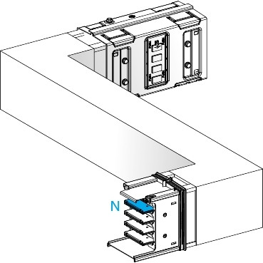 Schneider Electric Canalis KS Canalis - zed - naar links, dan rechts - B - M to M - 1000a