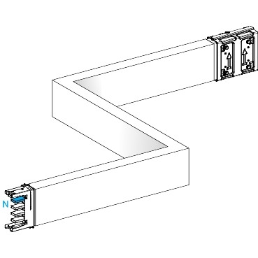 Schneider Electric Canalis KS Canalis - zed - naar links, dan rechts - A,B,C - M to M - 250a