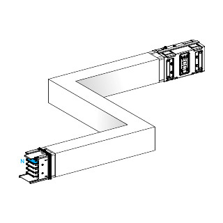 Schneider Electric Canalis KS Canalis - zed - naar links, dan rechts - A,B,C - M to M - 630a