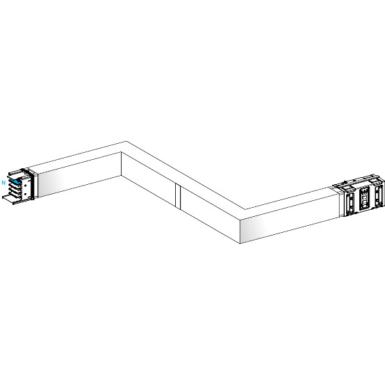 Schneider Electric Canalis KS Canalis - zed - naar rechts, dan links - A,B,C - M to M - brandscherm