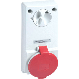 Schneider Electric cee inbouwcont.doos vergrendelbaar 32a
