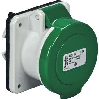 Schneider Electric cee inbouwcont.doos recht 32a 3P 25/50