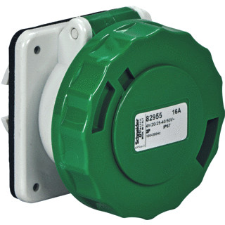 Schneider Electric cee inbouwcont.doos recht 16a 3P 25/50