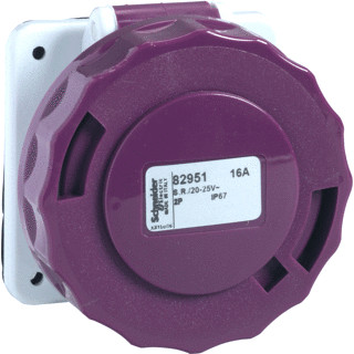 Schneider Electric cee inbouwcont.doos recht 32a 3P 25V I