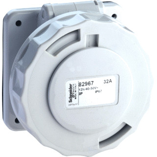 Schneider Electric cee inbouwcont.doos recht 32a 2P 25/50