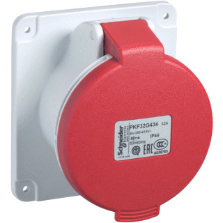 Schneider Electric cee inbouwcont.doos 16a 4P 400V 6H ip44