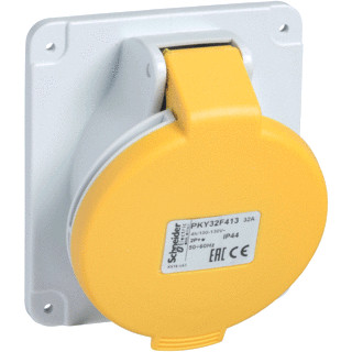 Schneider Electric cee inbouwcont.doos 32a 3P 110V 4H ip44 Schneider Electric cee inbouwcont.doos 32a 3P 110V 4H ip44