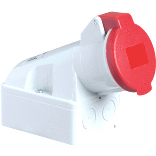 Schneider Electric cee wandcont.doos 32a 5P 400V 6H ip44