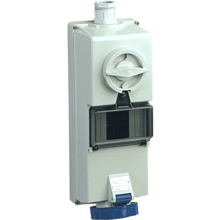 Schneider Electric cee wandcont.doos vergrendelbaar 16a3p