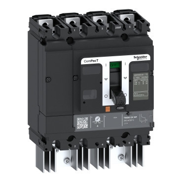 Schneider Electric ComPacT for DC networks, new genera Vermogensschakelaar, compact NSX250 TM DC ep, 20ka/1500VDC, 4 polen, T