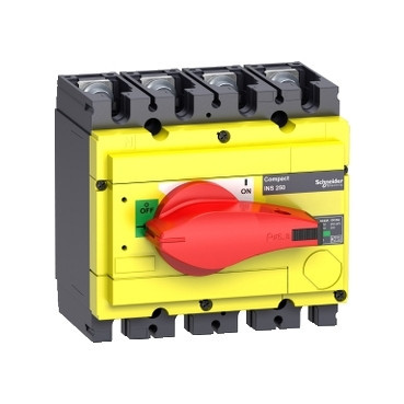 Schneider Electric ComPact INS/INV Compact Ins250-160a 4P - lastscheider - vast - rood/geel