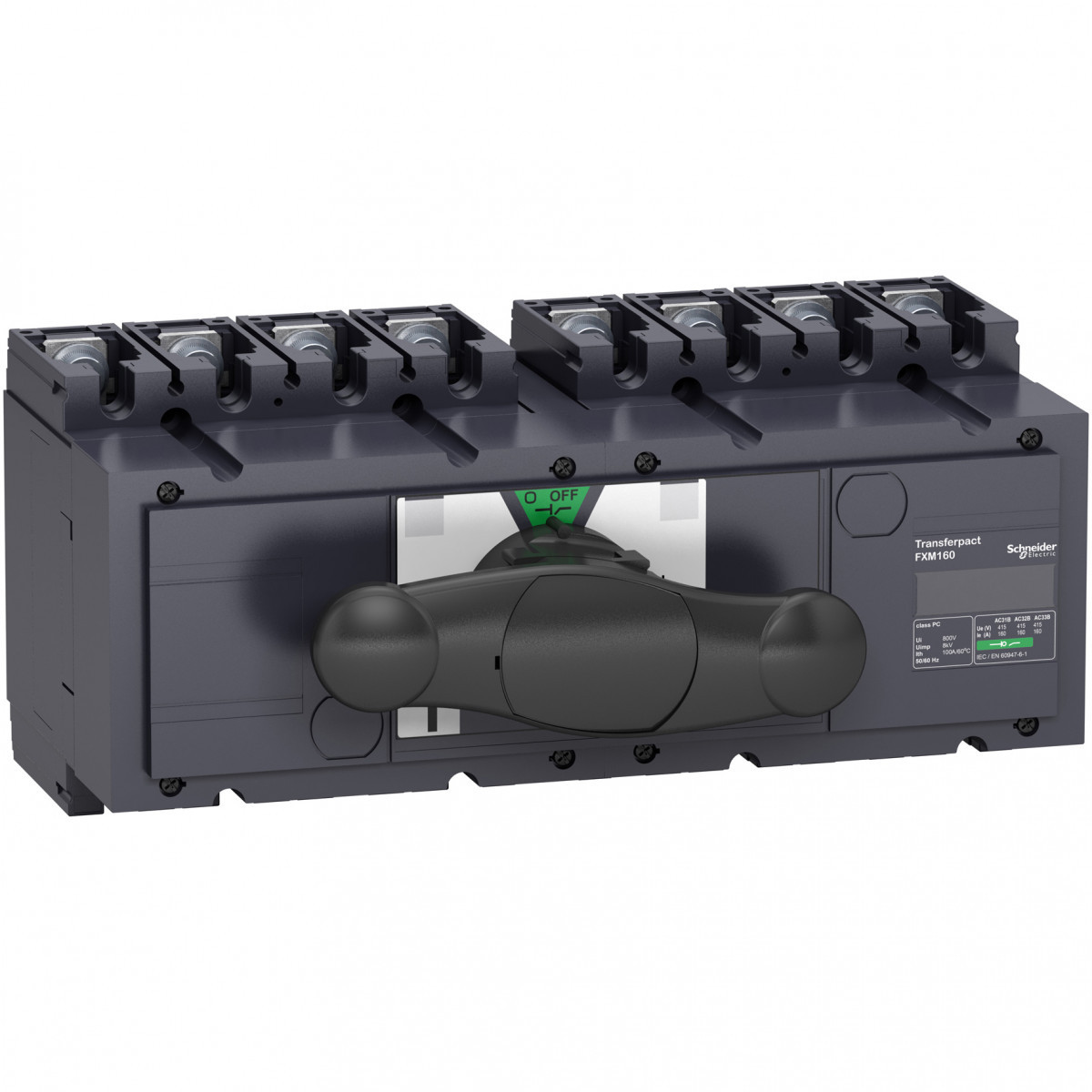 Schneider Electric compact ins250-160a 4P omschak 1-0-2