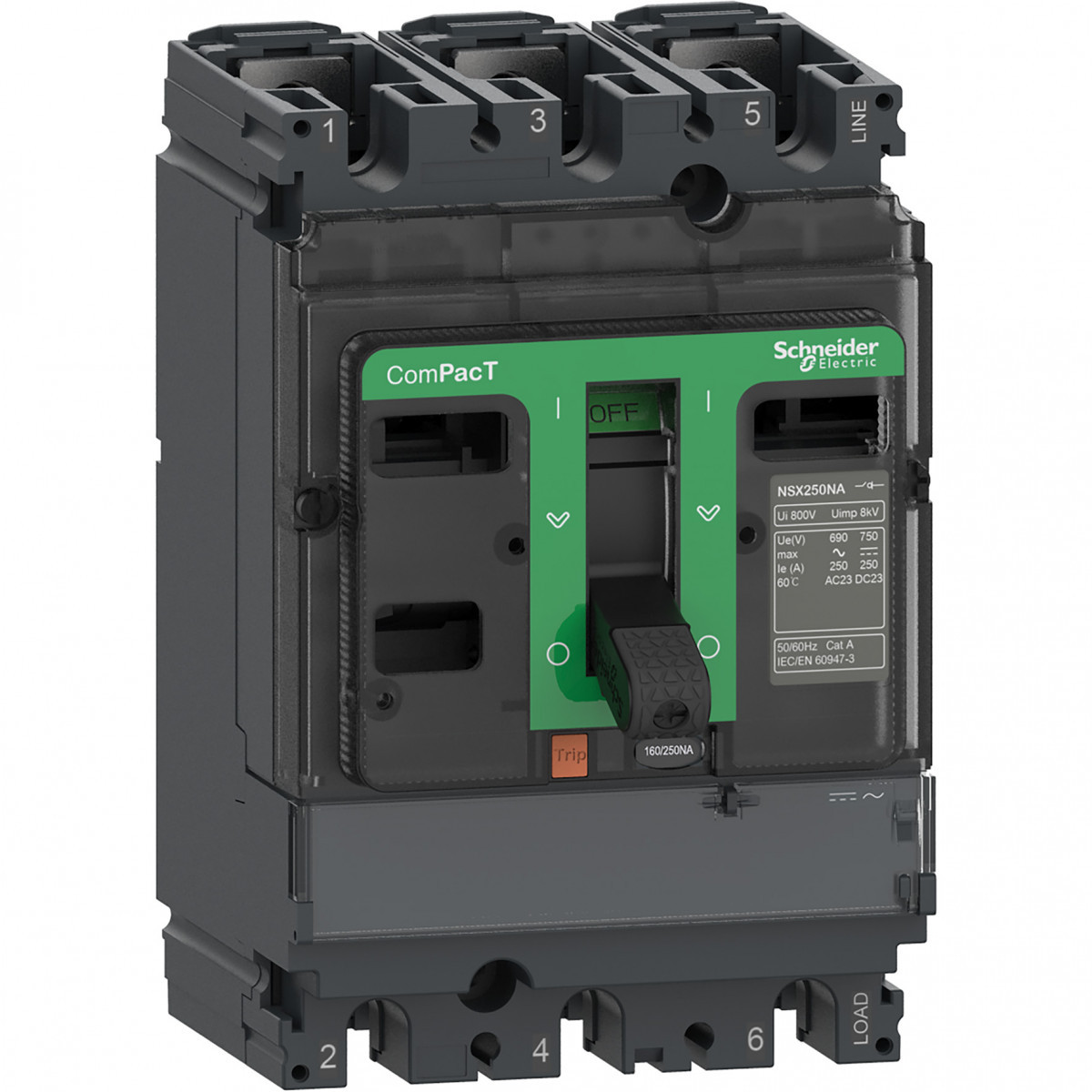 Schneider Electric ComPacT NSX NA, new generation Compact - lastscheider - nsx100na - ac - 2P - 100a