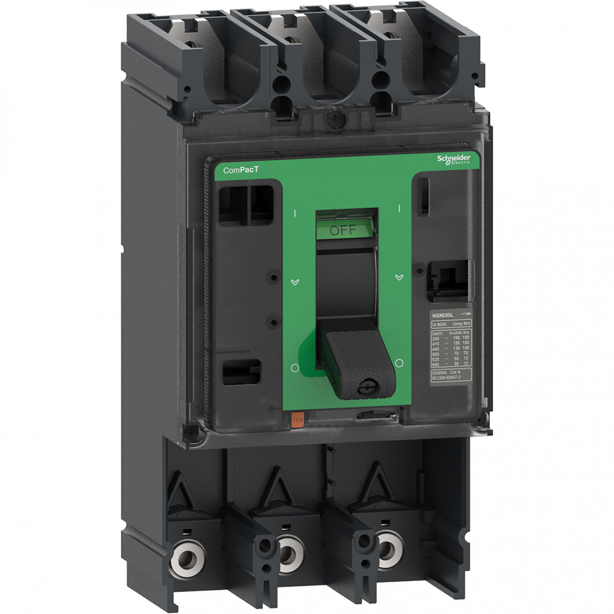 Schneider Electric ComPacT NSX, new generation Compact - vermogenschakelaar basisframe - NSX630H 70ka - ac - 3P - 630