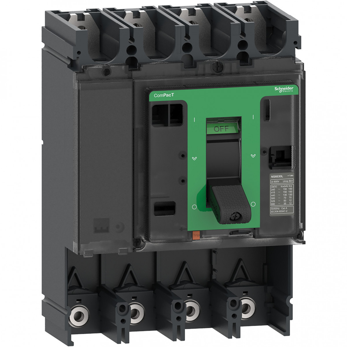 Schneider Electric ComPacT NSX, new generation Compact - vermogenschakelaar basisframe - NSX630L 150ka - ac - 4P - 63