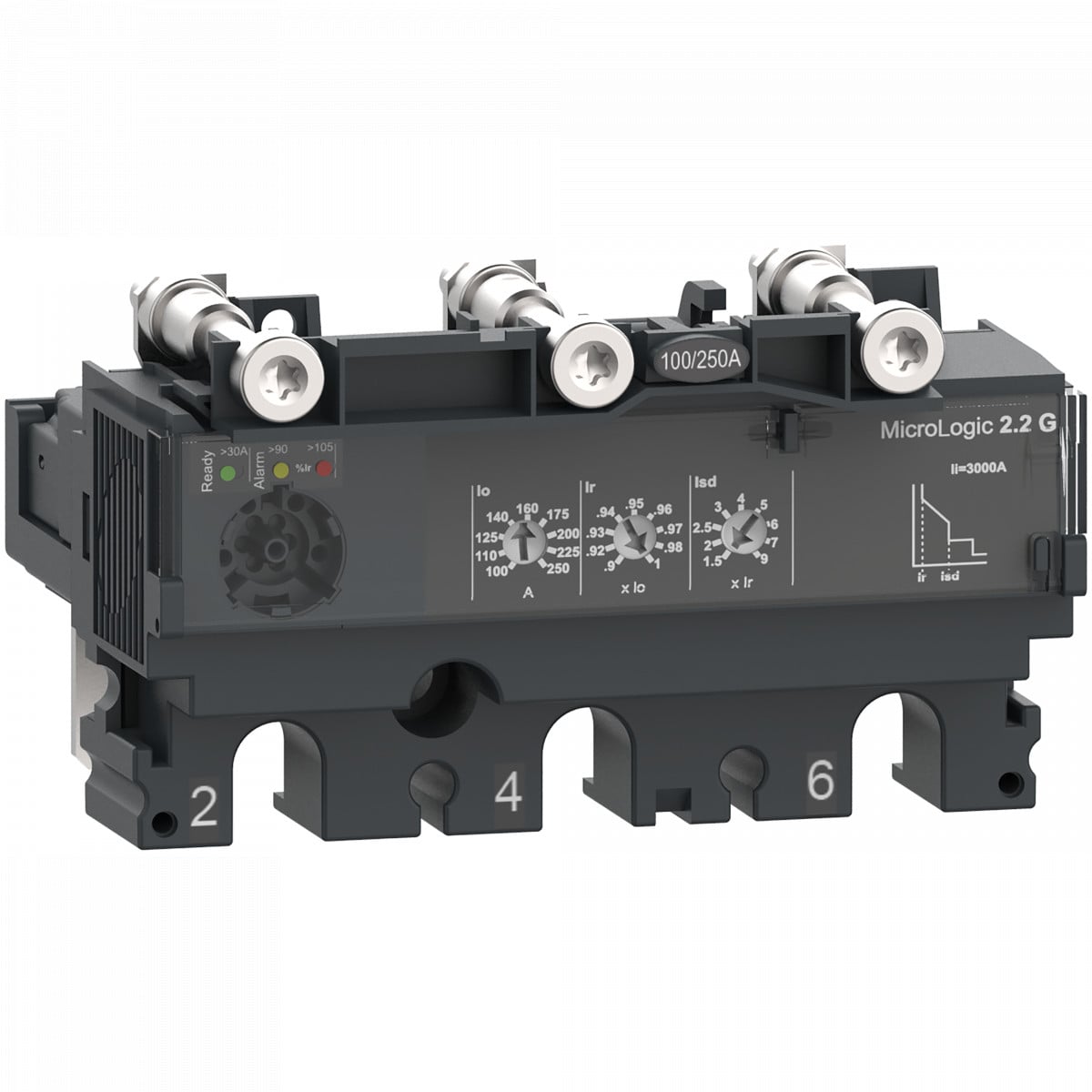 Schneider Electric ComPacT NSX, new generation Compact - trip unit - NSX100 - ac - 3P3D - 100a - 2.2G
