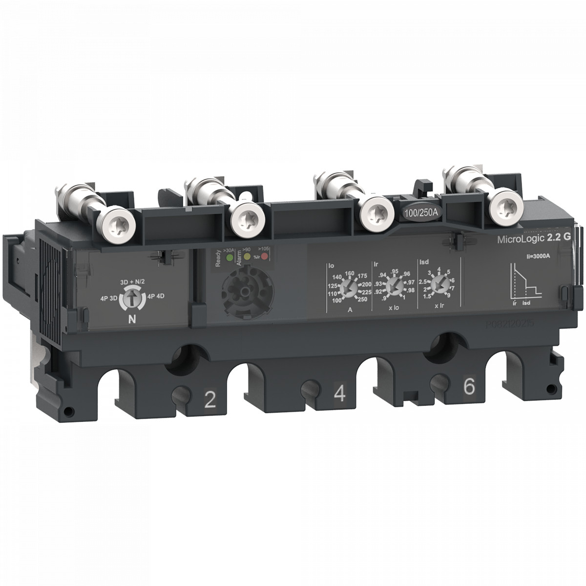 Schneider Electric ComPacT NSX, new generation Compact - trip unit - NSX160 - ac - 4P4D - 160a - 2.2G