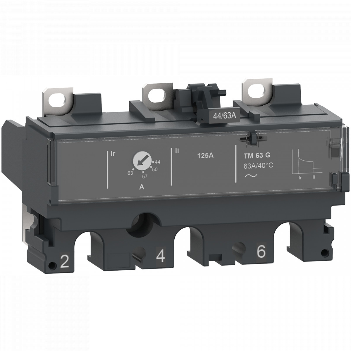 Schneider Electric ComPacT NSX, new generation Compact - trip unit - NSX100 - ac - 3P3D - 63a - TMG