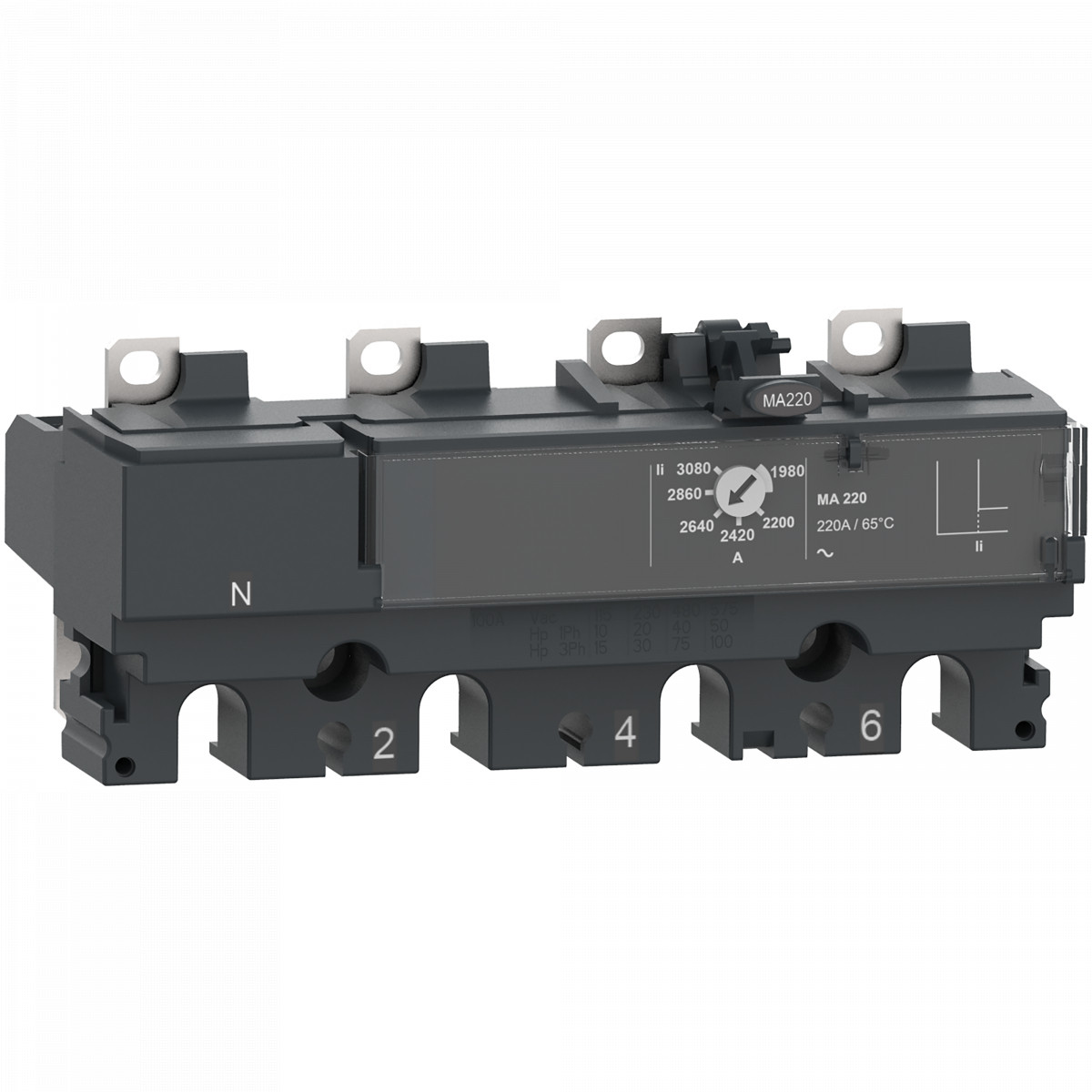 Schneider Electric ComPacT NSX, new generation Compact - trip unit - NSX100 - ac - 4P3D - 100a - ma