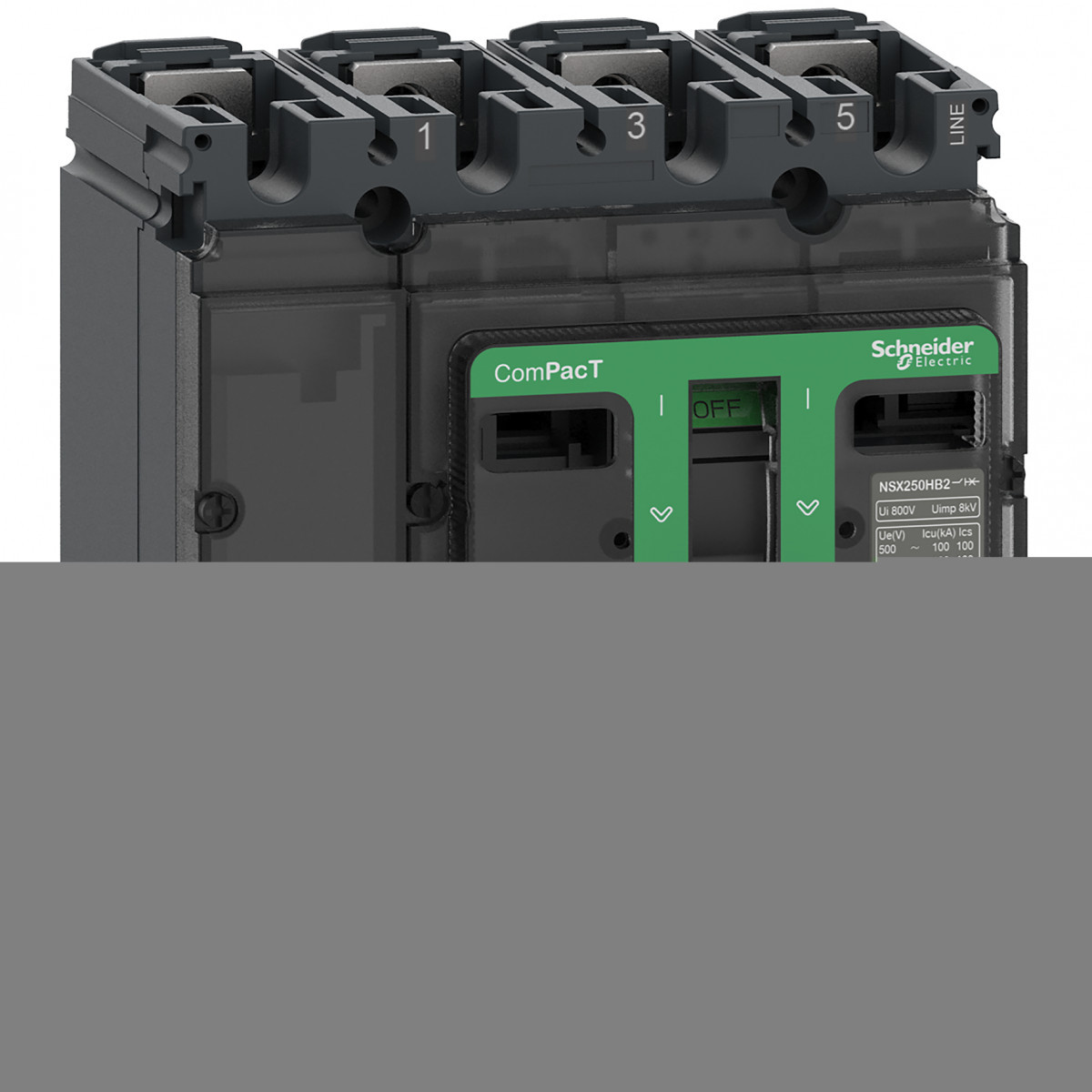 Schneider Electric ComPacT NSX, new generation Compact - vermogenschakelaar - NSX100F - 36ka - ac - 4P4D - 32a - TMD