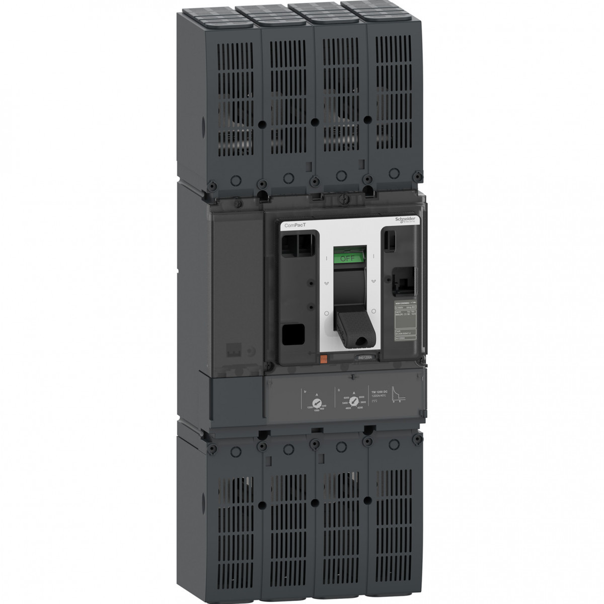 Schneider Electric ComPacT for DC networks, new genera Compact - vermogenschakelaar - NSX1200N - 50ka - DC - 2P - 630a - TMD