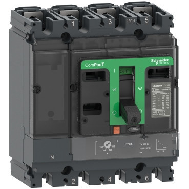Schneider Electric ComPacT NSX, new generation Compact - vermogenschakelaar - NSX160H - 70ka - ac - 4P3D - 160a - TMD