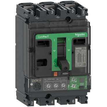 Schneider Electric ComPacT NSX, new generation Compact - vermogenschakelaar - NSX250B - 25ka - ac - 3P3D - 160a - 4.2
