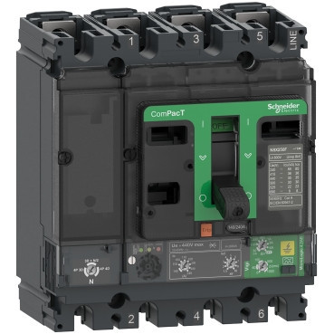 Schneider Electric ComPacT NSX, new generation Compact - vermogenschakelaar - NSX250F - 36ka - ac - 4P4D - 240a - 4.2