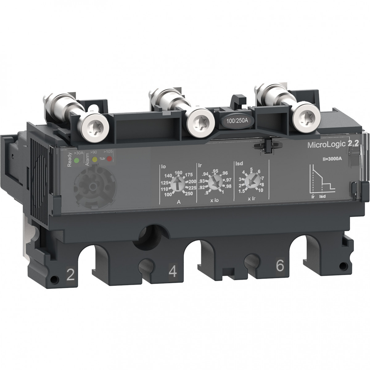 Schneider Electric ComPacT NSX, new generation Compact - trip unit - NSX100 - ac - 3P3D - 40a - 2.2