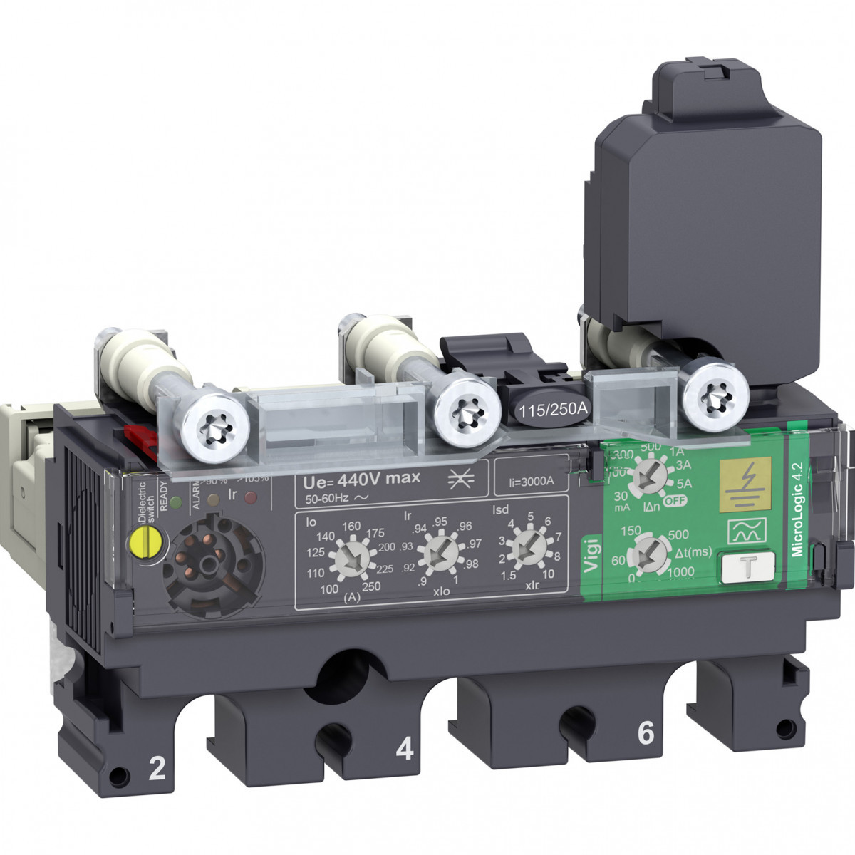 Schneider Electric ComPacT NSX, new generation Compact - trip unit - NSX160 - ac - 3P3D - 160a - 4.2