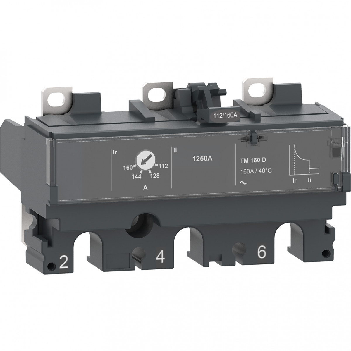 Schneider Electric ComPacT NSX, new generation Compact - trip unit - NSX160 - ac - 3P3D - 160a - TMD