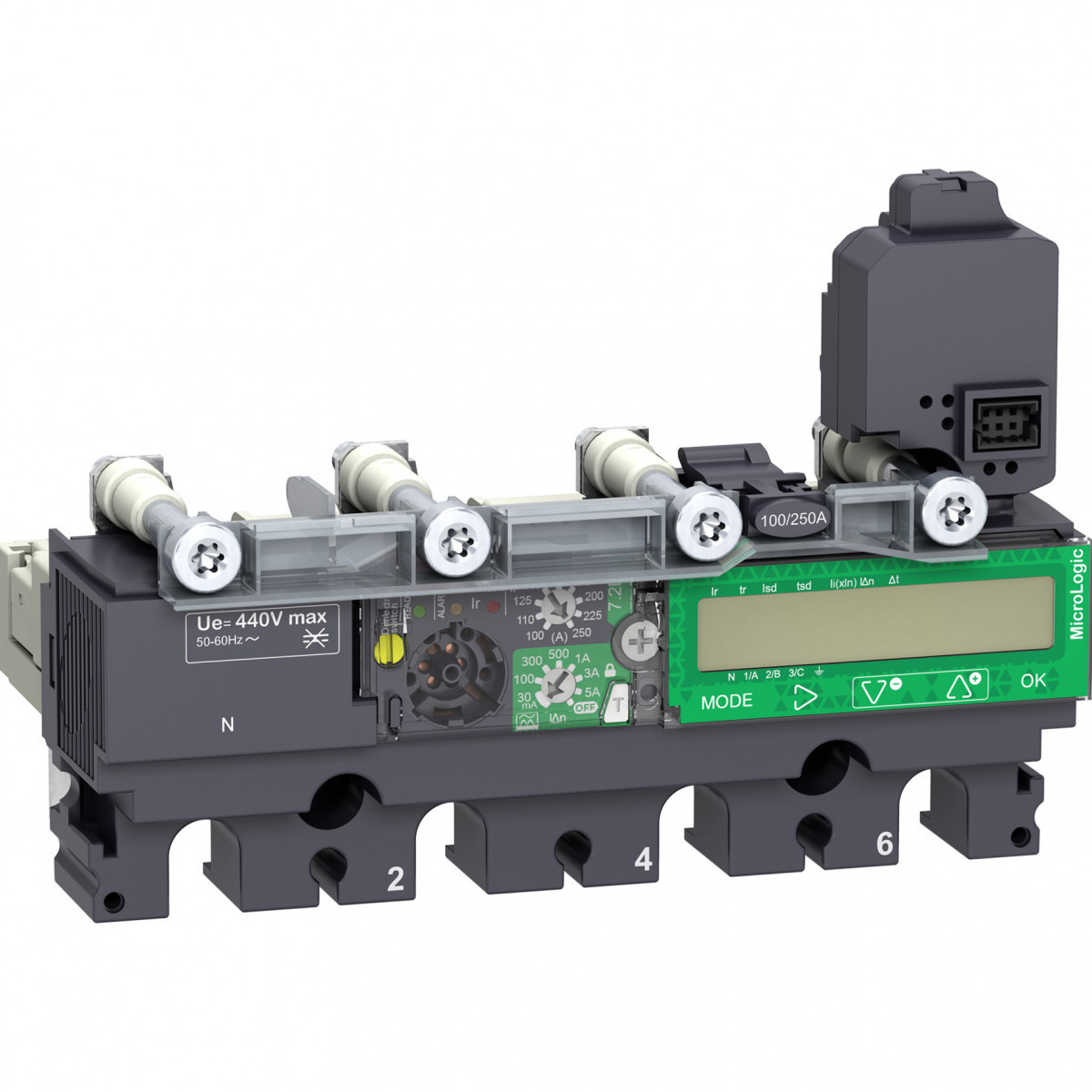 Schneider Electric ComPacT NSX, new generation Compact - trip unit - NSX160 - ac - 4P4D - 160a - 7.2e