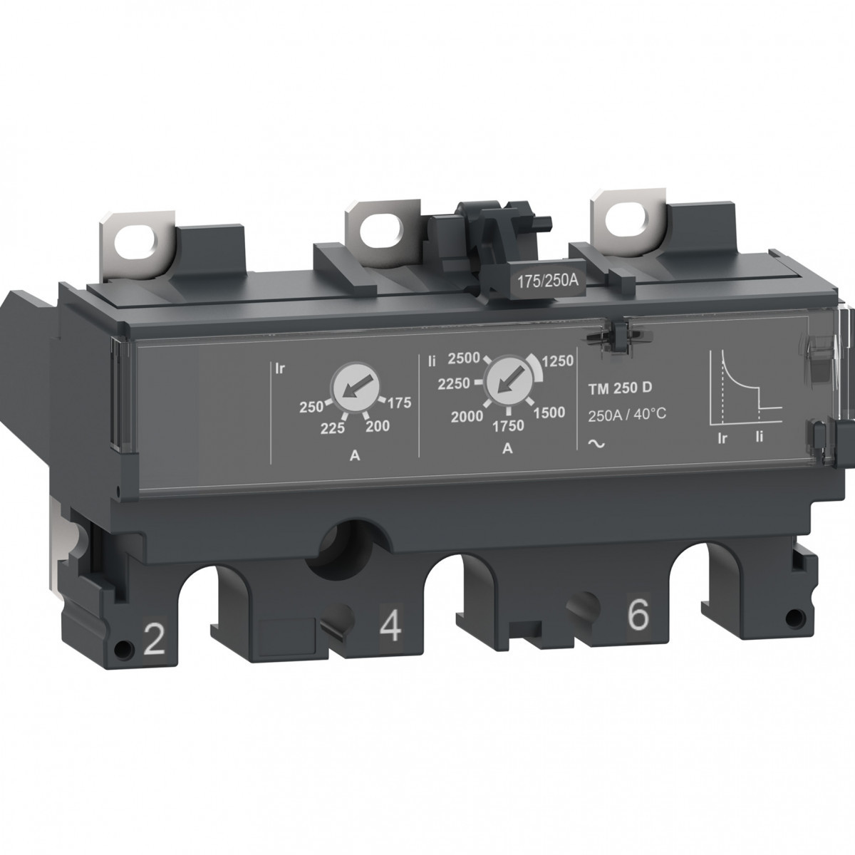 Schneider Electric ComPacT NSX, new generation Compact - trip unit - NSX250 - ac - 3P3D - 200a - TMD