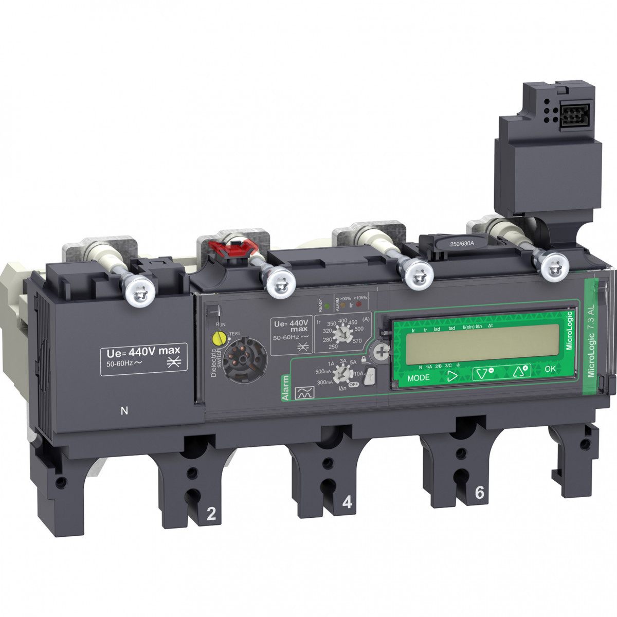 Schneider Electric ComPacT NSX, new generation Compact - trip unit - NSX400 - ac - 4P4D - 400a - 7.3e-al