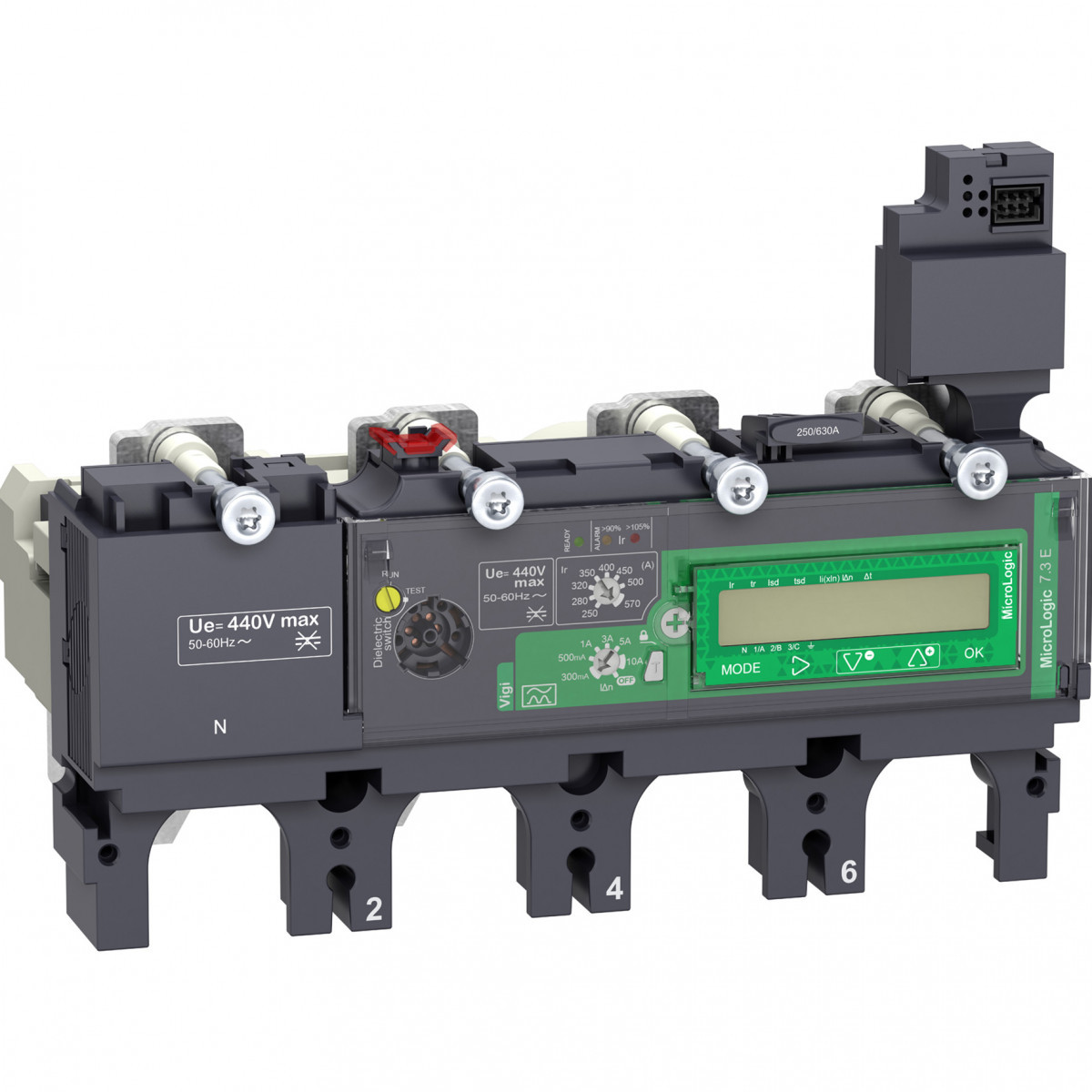 Schneider Electric ComPacT NSX, new generation Compact - trip unit - NSX400 - ac - 4P4D - 400a - 7.3e