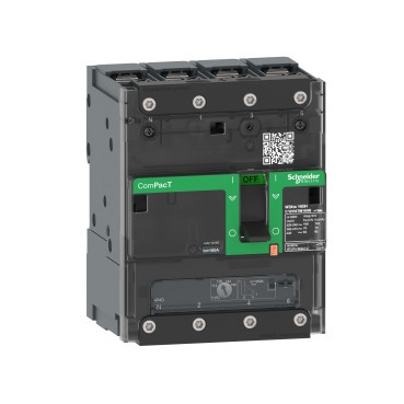 Schneider Electric ComPacT NSXm, new generation Compact - vermogenschakelaar - NSXM160B - 25ka - ac - 4P4D - 100a - TM