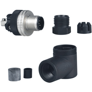 Schneider Electric connector M12 5P haaks M