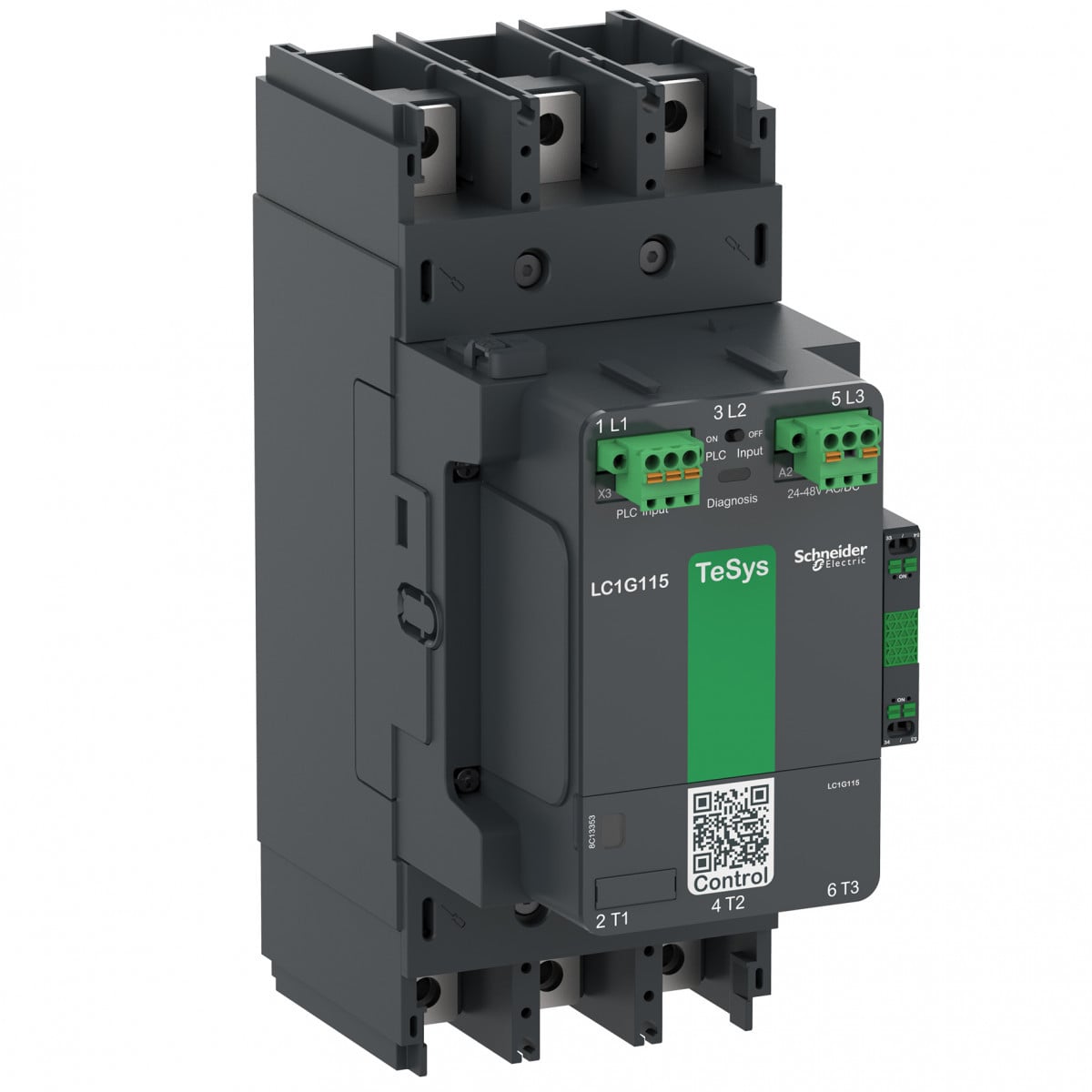 Schneider Electric TeSys Giga contactors Tesys Giga, contactor 3-polig (3no), ac-3 <=440V 115a, geavanceerde ve