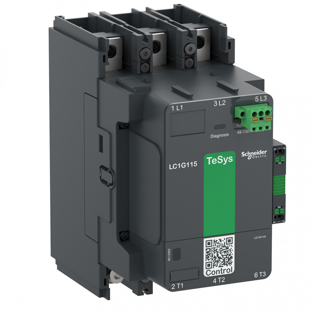 Schneider Electric TeSys Giga contactors Tesys Giga, contactor 3 polig (3no), ac-3 <=440V 150a, standaard versi