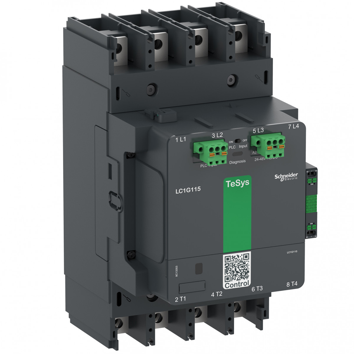 Schneider Electric TeSys Giga contactors Tesys Giga, contactor 4-polig (4no), ac-1 <=440V 275a, geavanceerde ve