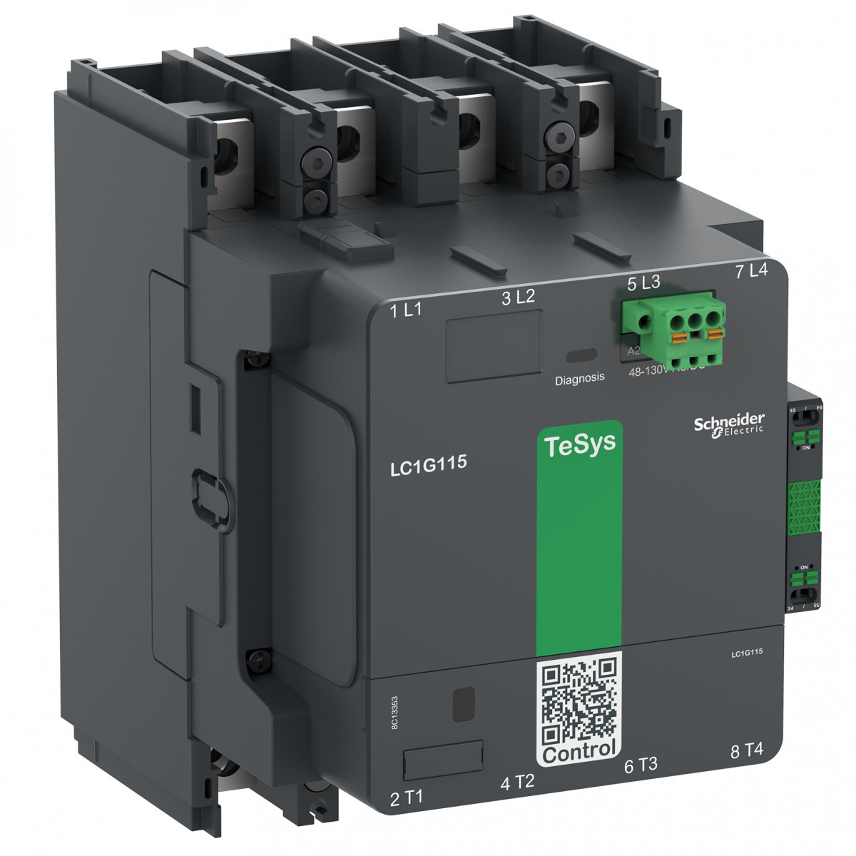 Schneider Electric TeSys Giga contactors Tesys Giga, contactor 4-polig (4no), ac-1 <=440V 275a, standaardversie