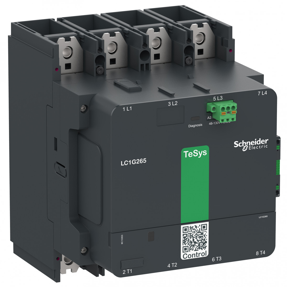 Schneider Electric TeSys Giga contactors Tesys Giga, contactor 4-polig (4no), ac-1 <=440V 385a, standaardversie