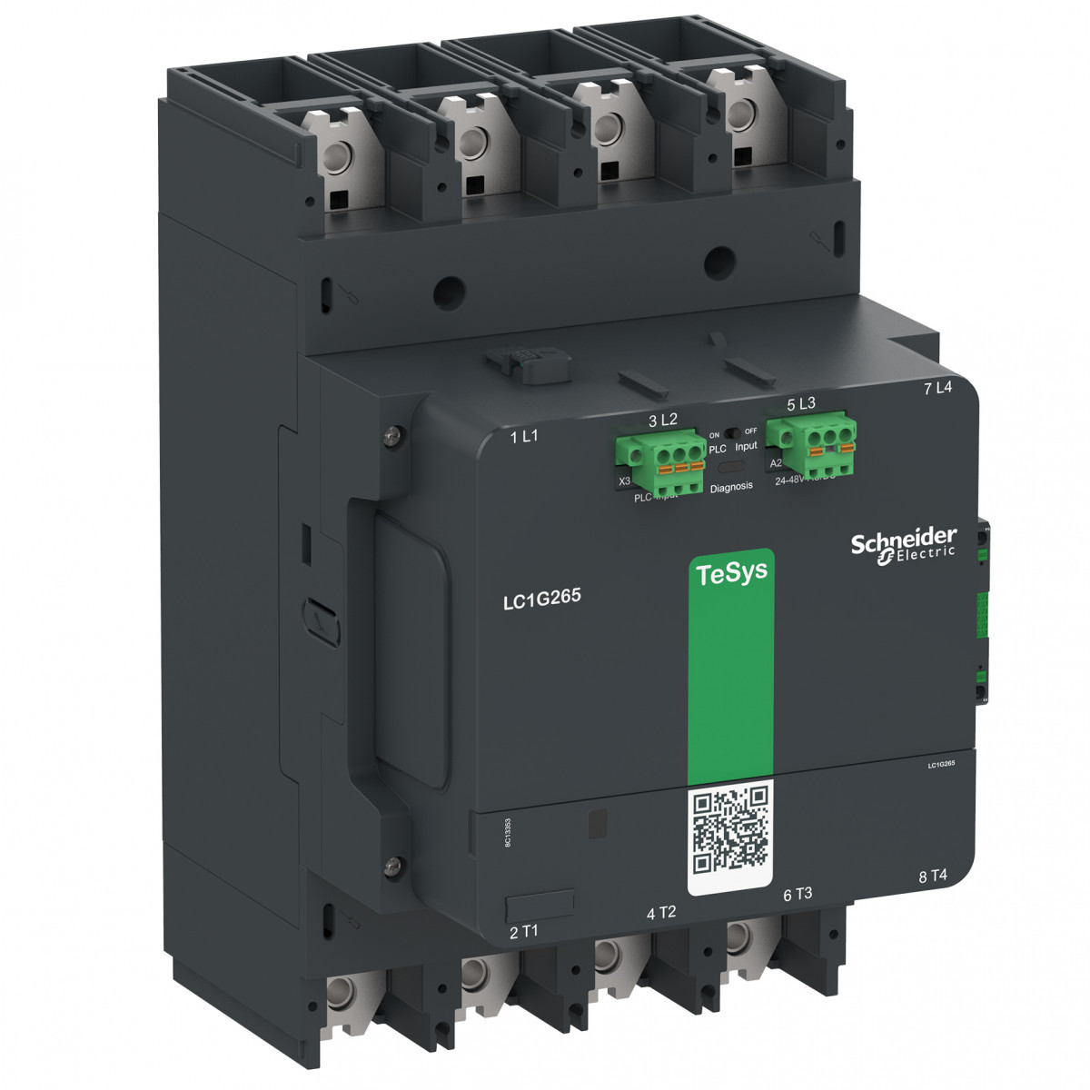 Schneider Electric TeSys Giga contactors Tesys Giga, contactor 4-polig (4no), ac-1 <=440V 440a, geavanceerde ve