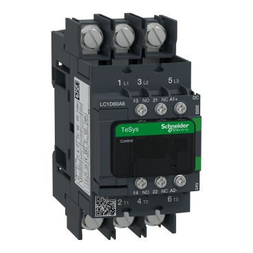 Schneider Electric contactor tesys deca 3P 66a 440V ac3 24V DC spoel ringogen