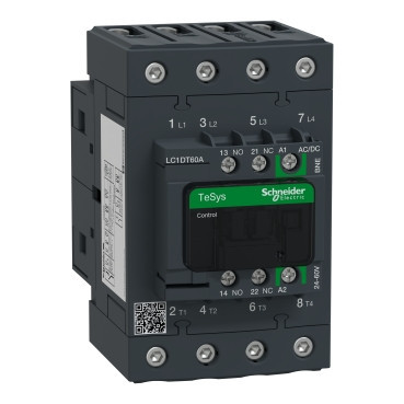 Schneider Electric contactor tesys deca 4P 60a 440V ac1 24-60V acdc spoel everlink BTR SC